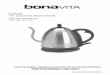 3825B 1.0 L gooseneck electrical kettle - Seattle Coffee Gear · for failure to comply with the use of consumables.(e.g. cleaning and decalcifying agents or water˝lters) that do
