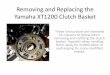 Removing and Replacing the Yamaha XT1200 Clutch Basket and Replacing the... · 2014-02-02 · Removing and Replacing the Yamaha XT1200 Clutch Basket These instructions are intended