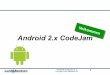Velko Android 2.x CodeJamklid.dk/arrangementer/android-klid.pdfAndroid CodeJam 2.x 44 Copyright © Lund & Bendsen A/S Views layoutegenskaber Bredde og højde Egenskaberne android:layout_width,