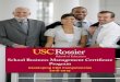 School Business Management Certificate ProgramSchool Business Management Certificate Program Program Overview USC Rossier’s School Business Management Certificate Program (SBMCP)