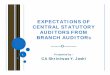 EXPECTATIONS OF CENTRAL STATUTORY AUDITORS FROM BRANCH …puneicai.org/wp-content/uploads/2015/05/CA... · CENTRAL STATUTORY AUDITORS FROM BRANCH AUDITORS ... Claim under DICGC/CGC