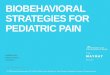 BIOBEHAVIORAL STRATEGIES FOR PEDIATRIC PAIN...strategies for children’s individualized pain treatment plan. Children’s past experiences with pain and successful interventions should