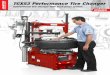 TCX5 erformance ire Changer - Total Tool€¦ · Eases servicing of large assemblies. Allows for more careful handling of expensive wheels. Hunter TCX53 tire changers are heavier,