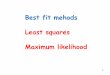 Best fit mehods Least squares Maximum likelihoodrotondi/BestfitBf.pdf · Luca Lista Statistical Methods for Data Analysis 51 Mitigating fit stability problems • Strategy I –More
