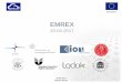 EMREX - Cineca · –Prototype innovative ways of using EMREX, including admission services and credential evaluation. –Synergies with Erasmus App, EWP, EGRACONS.OLA, eIDAS. –Develop
