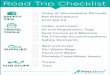 Road Trip Checklist - Pets Best Pet Insurance Pet Prescriptions First Aid Kit Collar and Leash ID and Registration Tags Seat Covers and Blankets Pet Friendly Accommodations Safety
