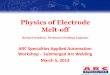 Physics of Electrode Melt-off - ARC Specialties: Automated ... of melt-off.pdfPhysics of Electrode Melt-off Richard Holdren, PE/Senior Welding Engineer ARC Specialties Applied Automation