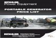 PORTABLE GENERATOR PRICE LIST - EPG Engines...• Fuel Saver: Auto-idle feature automatically set the engine to idle to save fuel (electric start models only). EPG Engines now has