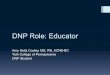 DNP Role: Educator - WordPress.com · § Knowledge of curriculum design § Anticipate changes and expectations (clinical setting and ... § DNP faculty add dimension and breadth to