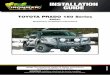 INSTALLATION GUIDE Toyota Prado 150 Series Suspension Kit IM.pdfTOYOTA PRADO 150 Series 2009+ Suspension Installation Instructions 181017. Volume 16 - International 161 ... Brake proportioning