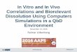 In Vitro and In Vivo Correlations and Biorelevant ... · In Vitro and In Vivo Correlations and Biorelevant Dissolution Using Computers Simulations in a QbD Environment November 14,