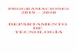 PROGRAMACIONES 2019 – 2020 DEPARTAMENTO DE … · 2019-11-12 · expresión y comunicación técnica. Boceto y croquis. Vistas de un objeto. Interpretación de planos. 1.Interpretar