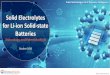 Solid Electrolytes for Li-ion Solid-state Batteries...© 2019 | KnowMade Patent & Technology Intelligence Solid Electrolytes for Li-ion Solid-state Batteries Technology and Patent