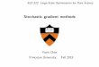 Stochastic gradient methods - Princeton UniversityL-BFGS method and the stochastic gradient (SG) method ( 3.7) on a binary classiÞcation problem with a logistic loss objective and