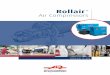 Rollair - Compressors and Washers power of the Rollair range Rollair 15-40E screw compressors provide compressed air relying on high efficiency and very low noise levels thanks to