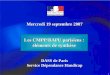 Les CMPP/BAPU parisiens : éléments de synthèsedcalin.fr/fichiers/cmpp_franciliens_2007.pdfCMPP/BAPU z Le financement est assuré par l’assurance maladie, y compris les 6 premières