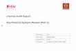 Internal Audit Report Key Financial Systems Review (Part 1) · Internal Audit Report Key Financial Systems Review (Part 1) Report status Final ... Objective of the audit . The overall