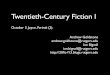 Twentieth-Century Fiction I - Rutgers University · 2013-10-11 · Twentieth-Century Fiction I October 3. Joyce, Portrait (2). Andrew Goldstone andrew.goldstone@rutgers.edu ... 1907