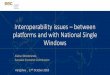 Interoperability issues – between platforms and with ... · Interoperability issues – between platforms and with National Single Windows Hangzhou , 17 rd October 2018 Aleksei