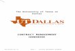 Microsoft Word - CMG Version 1 12 Entire Redline Copy for ...  · Web viewThe University of Texas at Dallas. Page 139. Contract Management Handbook (Jan 2017) The University of Texas