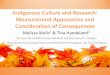 Indigenous Culture and Research: Measurement Approaches ... · Indigenous Culture and Research: Measurement Approaches and Consideration of Consequences Melissa Walls 1 & Tina Handeland