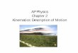 AP Physics Chapter 2 Kinematics: Description of Motionphysics-ejchs.weebly.com/uploads/5/9/2/4/59249575/ap_ch_2_kinem… · AP Physics Chapter 2 Kinematics: Description of Motion