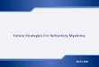 Future Strategies For Refractory Myeloma€¦ · multiple myeloma patients • Preliminary efficacy data, including complete responses, are supportive of single agent activity of