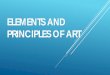Elements and Principles of Art - hebisd.edu · elements of art. line – lines are the path of a moving point. they define the edges of shapes and forms. shape-2-d, flat, when a line