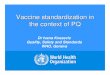 Vaccine standardization in the context of PQ€¦ · Vaccine standardization in the context of PQ Dr Ivana Knezevic Quality, Safety and Standards WHO, Geneva. Outline WHO standards