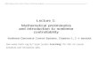 Mathematical preliminaries and introduction to nonlinear ... · DISC Systems and Control Theory of Nonlinear Systems 1 Lecture 1: Mathematical preliminaries and introduction to nonlinear