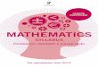 MATHEMATICS - NCCA · needed for continuing education, life and work. By teaching mathematics in contexts that allow learners to see connections within mathematics, between mathematics