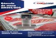 Báscula de mesa - CobacorpDescripción Máxima higiene Solidez y protección Beneficios: Conectividad Celda de carga Datos técnicos B C A D E Dimensiones Capacidad 220x220 mm 3 Kg