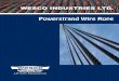Powerstrand Wire Rope - wescovan.comPowerstrand Wire Rope 2 All wire rope is manufactured with three basic components: Wires, Strands and a Core. The wire is the main component of