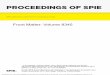 PROCEEDINGS OF SPIE · PDF file PROCEEDINGS OF SPIE Volume 8345 . Proceedings of SPIE, 0277-786X, v. 8345 SPIE is an international society advancing an interdisciplinary approach to