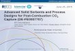 Advanced Solid Sorbents and Process Designs for Post … · 2015-07-06 · •Detailed fluidized bed reactor modeling. •Bench-scale evaluation of reactors designs. •Demonstration