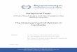 The Empowerment of Women in Cambodia · comprehensive and concise paper on “the empowerment of women in ambodia”. The overarching objective of this paper is to highlight the key