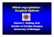 Mitral regurgitation : Surgical Options · Mitral regurgitation : Surgical Options Steven F. Bolling, M.D. Section of Cardiac Surgery University of Michigan