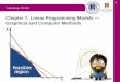 Textbook: pp. 255-306 - UWCENTRE...Chapter 7: Linear Programming Models ---Graphical and Computer Methods Textbook: pp. 255-306. 2 Learning Objectives After completing this chapter,