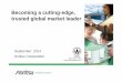 Becoming a cutting-edge, trusted global market leader · 2017-06-07 · 500,000 TD-LTE base stations, covering 340 cities in China by the end of 2014, which is the biggest TD-LTE