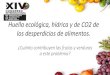 Huella ecológica, hídrica y de CO2 de los desperdicios de ... · • Incremento en la demanda interna de frutas y verduras = beneficio económico para el productor. • El incremento