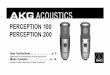 PERCEPTION 100 PERCEPTION 200 - AKG · The PERCEPTION 100 and PERCEPTION 200 are general-purpose cardioid micro-phones for recording, broadcast, and onstage use. Every instrument