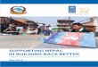 SUPPORTING NEPAL IN BUILDING BACK BETTER · Bank, EU, ADB and JICA and coordinated the UN system’s contribution to the PDNA. Technical assistance ... The organizational structure