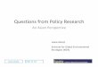 Questions from Policy Research - Sustainable Development · 2013-08-21 · Questions from Policy Research An Asian Perspective Lewis Akenji Institute for Global Environmental 