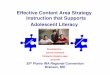 Effective Content Area Strategy Instruction that Supports ...woodard.latech.edu/~kklopez/CAR.pdf · Effective Content Area Strategy Instruction that Supports ... write one’s name