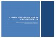 Dairy Air Research Prospectus...impacts of potential reduction measures on dairy product quality and consumer acceptance, animal health and welfare, dairy economics, The dairy industry