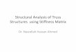 Structural Analysis of Truss Structures using Stiffness Matrix · PDF file Structural Analysis of Truss Structures using Stiffness Matrix Dr. Nasrellah Hassan Ahmed . FUNDAMENTAL RELATIONSHIPS