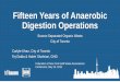 Fifteen Years of Anaerobic Digestion Operations Khan C... · Fifteen Years of Anaerobic Digestion Operations . Source-Separated Organic Waste . City of Toronto . Carlyle Khan, City