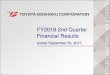 FY2018 2nd Quarter Financial Results - Toyota Boshoku · Consolidated Financial Results: Apr - Sep 2017 (100 million yen) ... Americas Asia & Oceania Europe & Africa FY2018 YOY Change