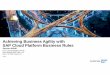 Achieving Business Agility with SAP Cloud Platform ... AC Slide Decks... · Empower users to manage decision logic independently from application development § Model business rules