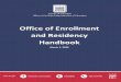 Office of Enrollment and Residency Handbook ... current LEA of enrollment, not earlier than the date